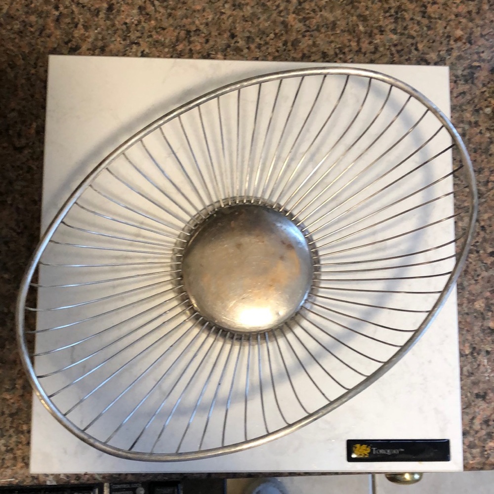 MCM Italian silver wire fruit basket